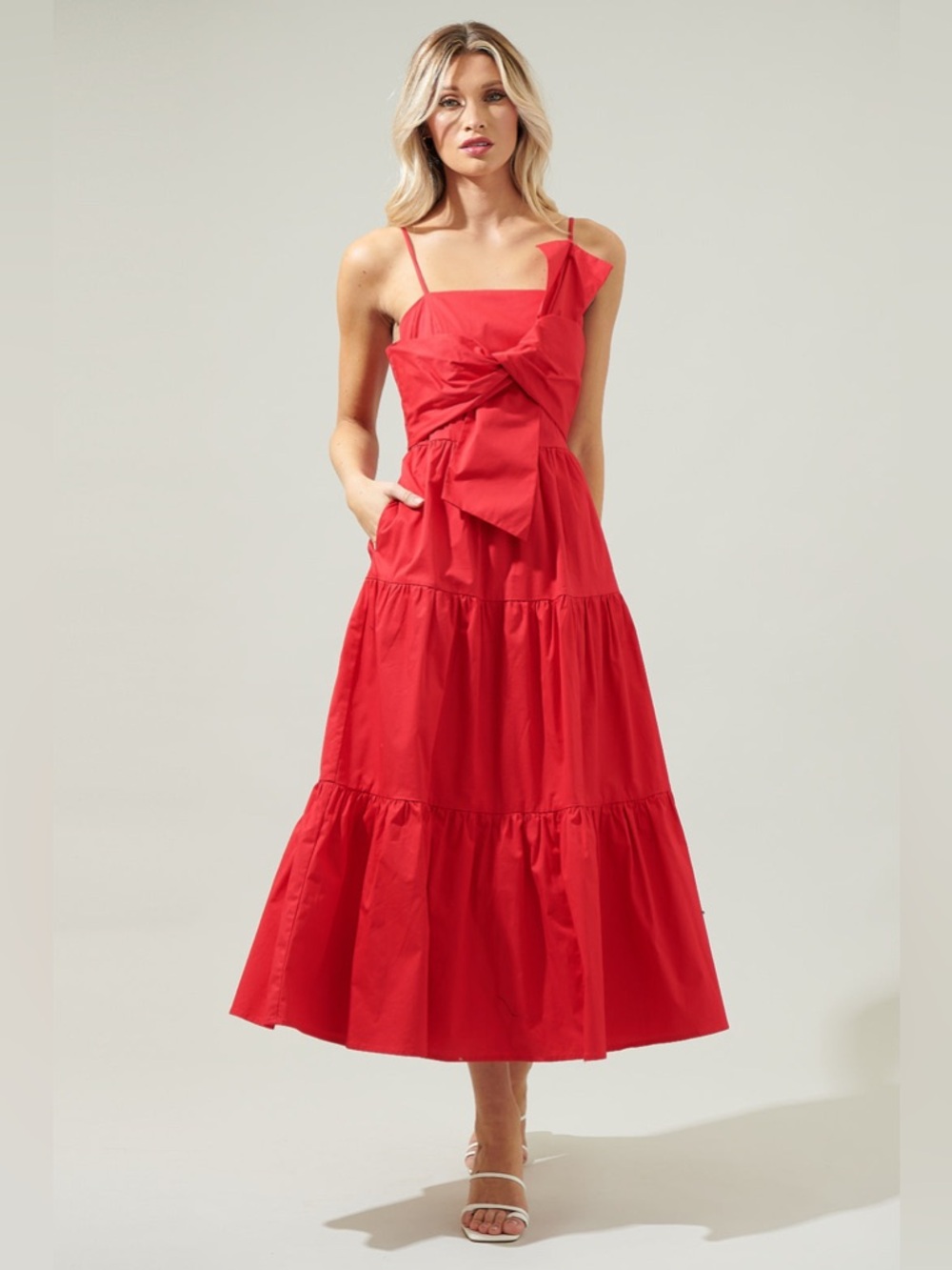 NWT Sugarlips Helene Tiered Cami Maxi Dress